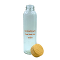 Dirobi Glass Water Bottle with Bamboo Lid (16 oz)