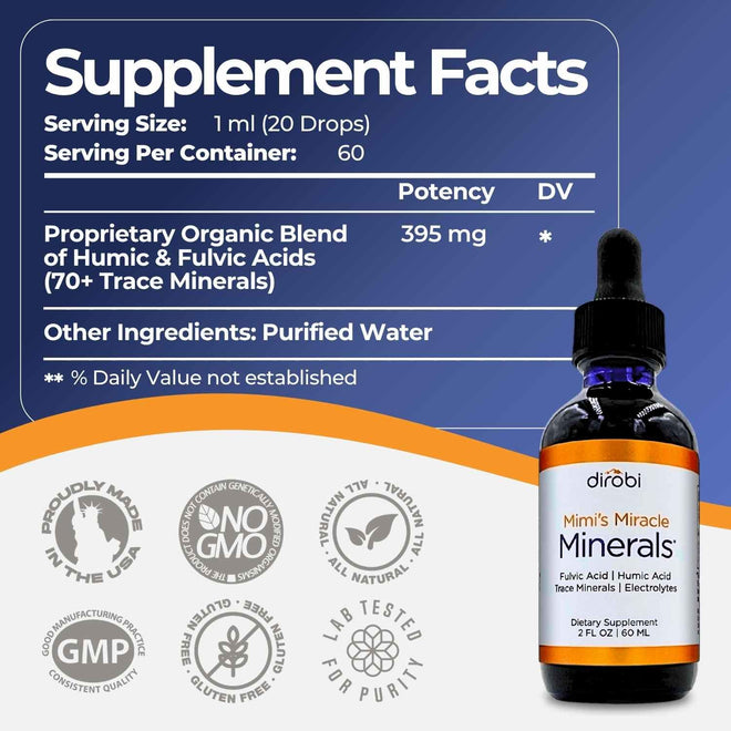 Mimi's Miracle Minerals™ — Fulvic Acid & 72+ Trace Minerals