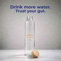 Dirobi Glass Water Bottle with Bamboo Lid (16 oz)