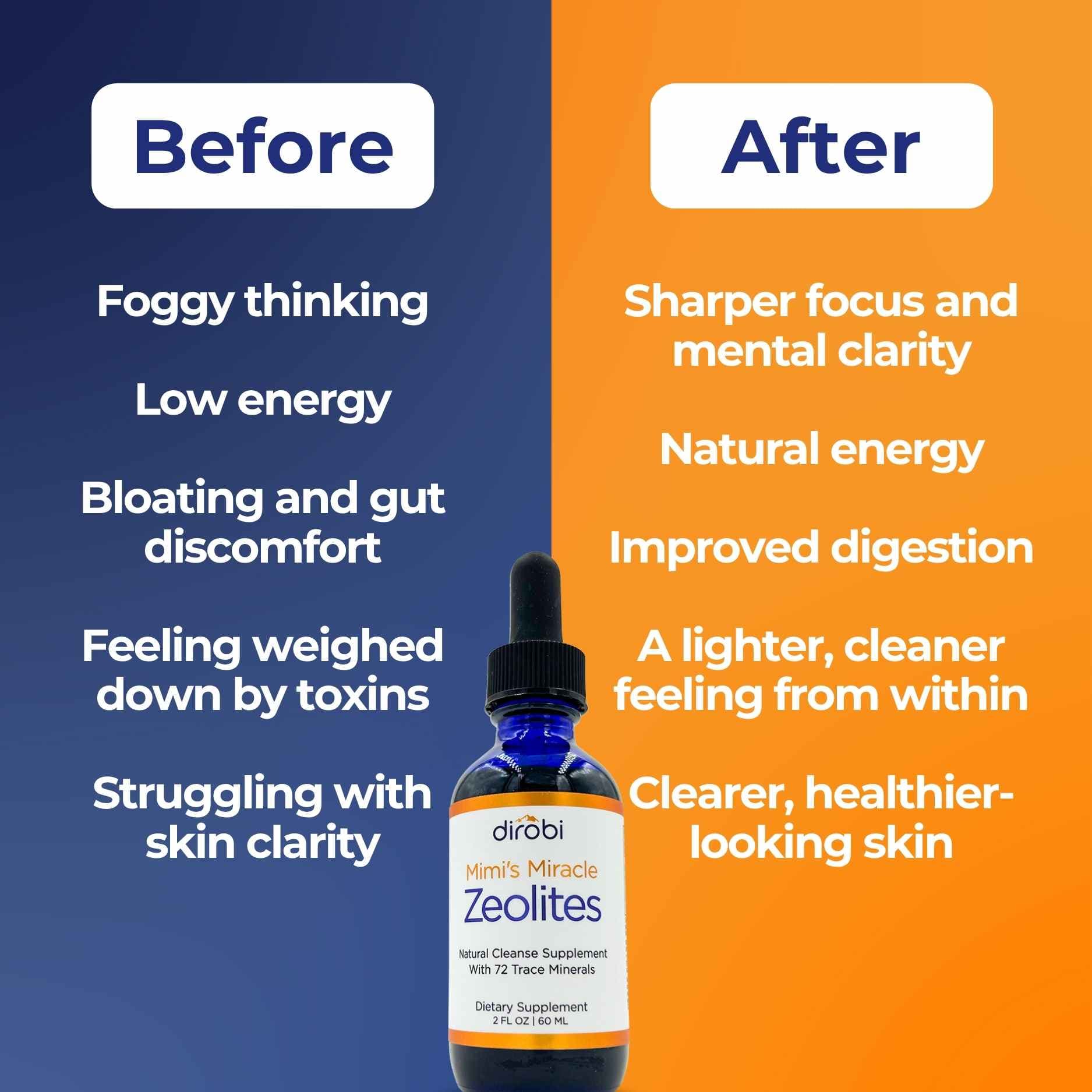 Dirobi Detox and Mineral Supplement Mimi's Miracle Zeolites — Clinoptilolite Detox Drops