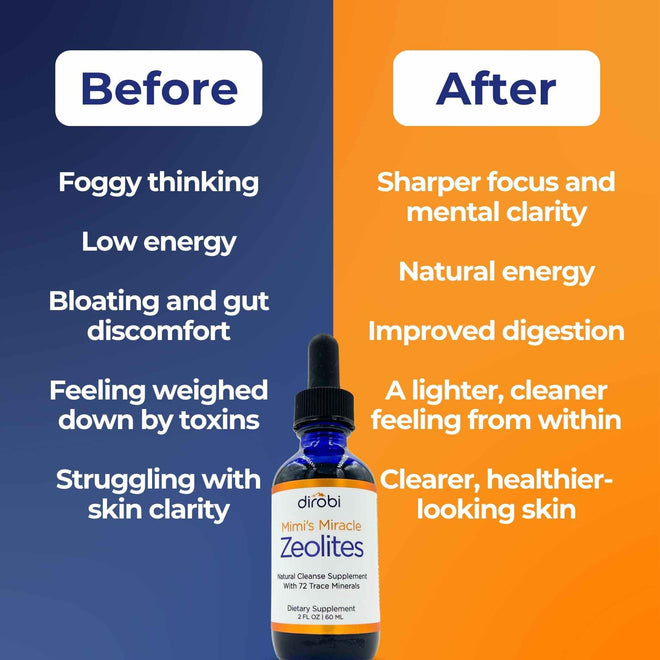 Dirobi Detox and Mineral Supplement Mimi's Miracle Zeolites — Clinoptilolite Detox Drops
