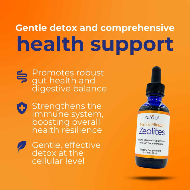 Dirobi Detox and Mineral Supplement Mimi's Miracle Zeolites — Clinoptilolite Detox Drops