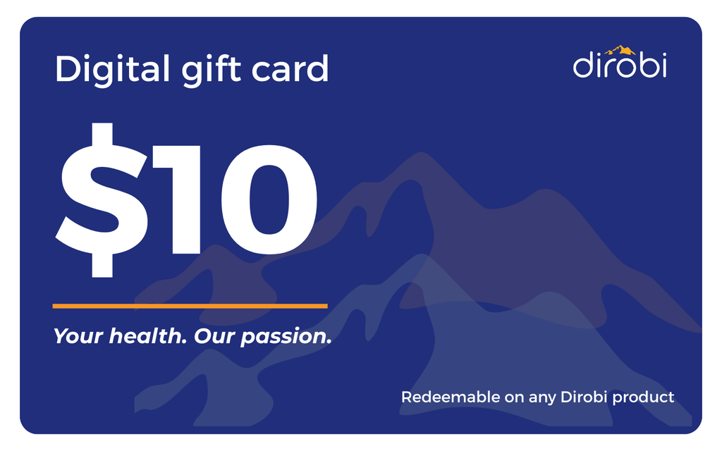 Dirobi $10 digital gift card - never expires, redeemable on any Dirobi product