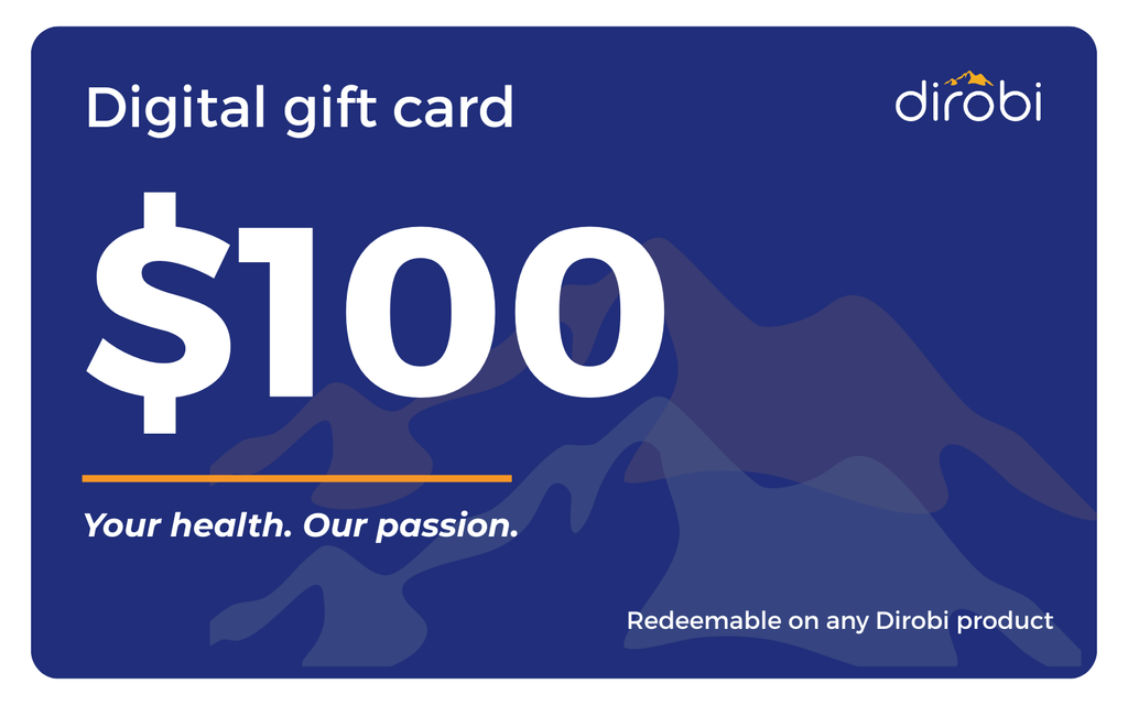 Dirobi $100 digital gift card - never expires, redeemable on any Dirobi product