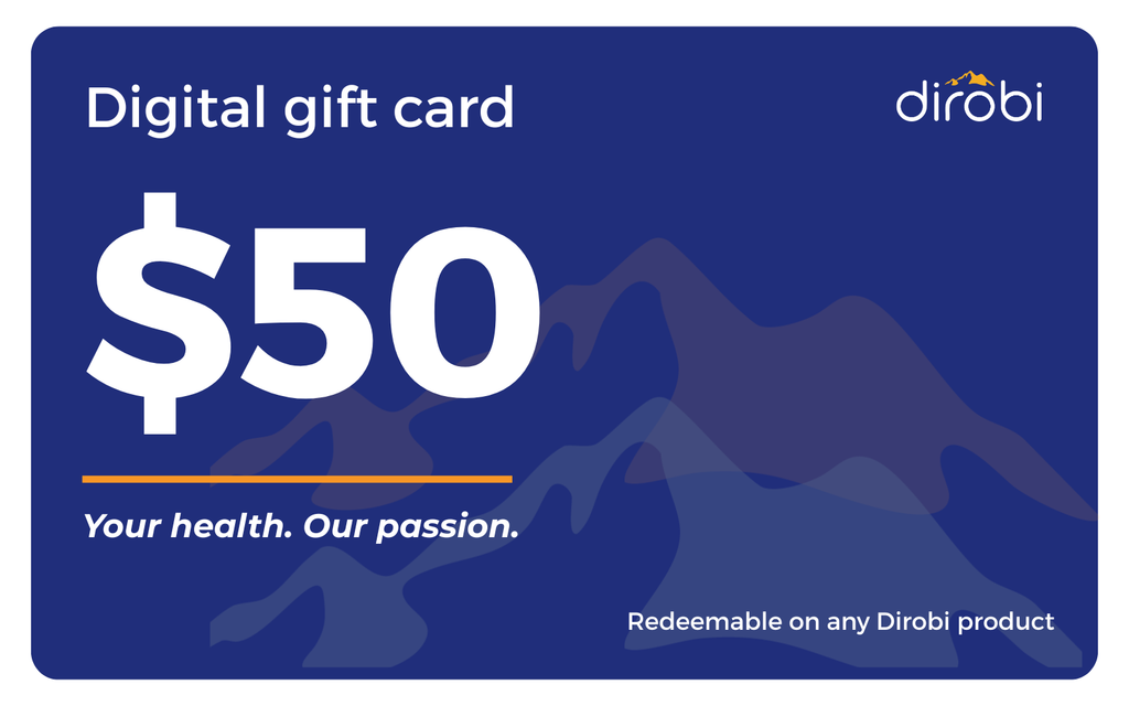 Dirobi $50 digital gift card - never expires, redeemable on any Dirobi product