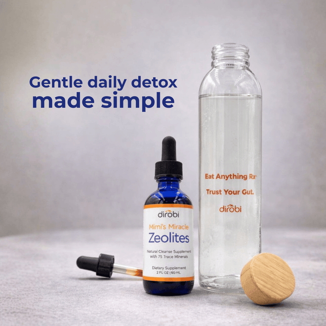 Dirobi Glass Water Bottle with Bamboo Lid (16 oz)